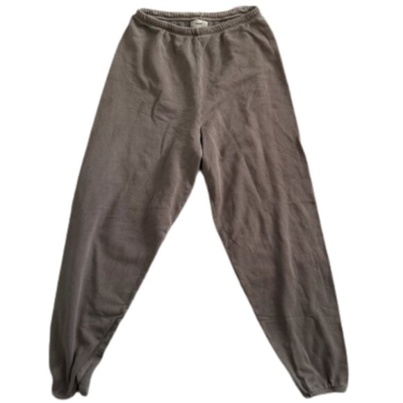 Joah Brown Cotton Oversized High Rise Slouchy Taupe Lounge Jogger Pants M/L - Picture 1 of 8